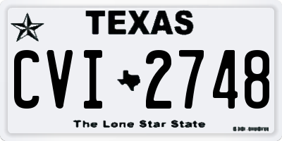TX license plate CVI2748