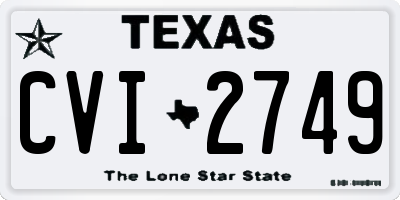 TX license plate CVI2749