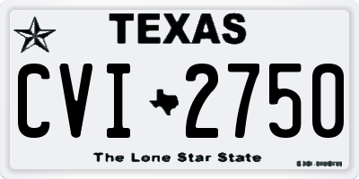 TX license plate CVI2750
