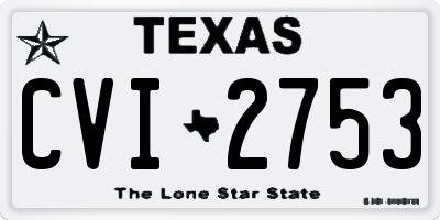 TX license plate CVI2753