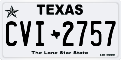 TX license plate CVI2757