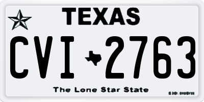 TX license plate CVI2763