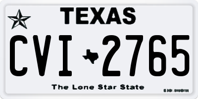 TX license plate CVI2765
