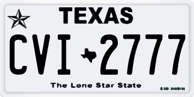 TX license plate CVI2777