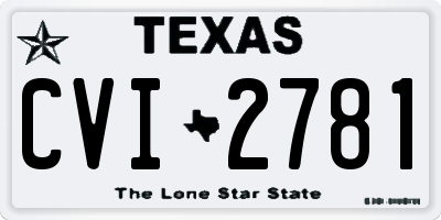 TX license plate CVI2781