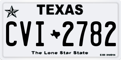 TX license plate CVI2782