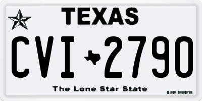 TX license plate CVI2790