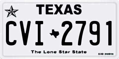 TX license plate CVI2791
