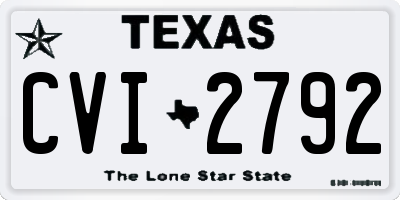 TX license plate CVI2792