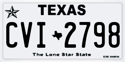 TX license plate CVI2798