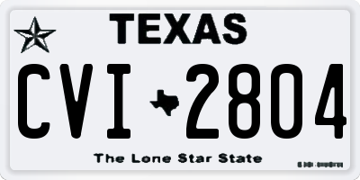TX license plate CVI2804