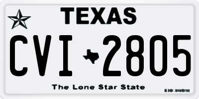 TX license plate CVI2805