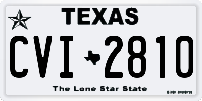 TX license plate CVI2810