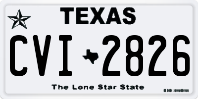 TX license plate CVI2826