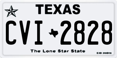 TX license plate CVI2828