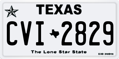 TX license plate CVI2829