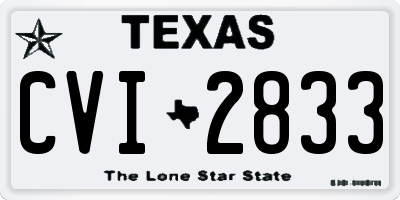 TX license plate CVI2833