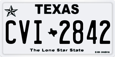 TX license plate CVI2842
