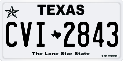 TX license plate CVI2843