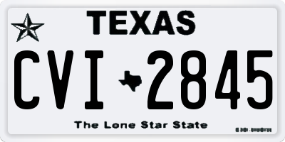 TX license plate CVI2845