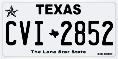 TX license plate CVI2852