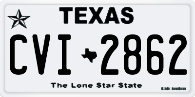 TX license plate CVI2862