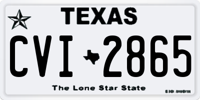 TX license plate CVI2865