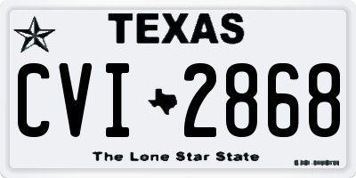 TX license plate CVI2868