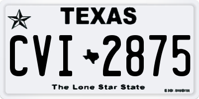 TX license plate CVI2875