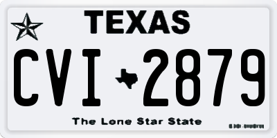 TX license plate CVI2879