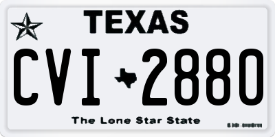 TX license plate CVI2880
