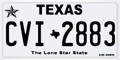 TX license plate CVI2883