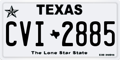 TX license plate CVI2885