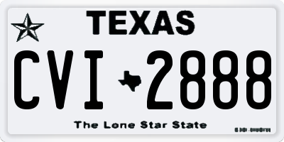TX license plate CVI2888