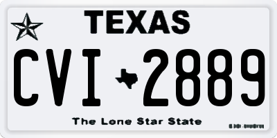 TX license plate CVI2889