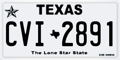 TX license plate CVI2891