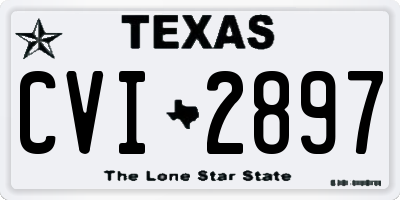 TX license plate CVI2897