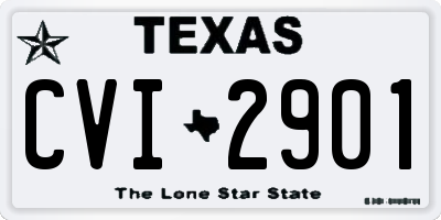 TX license plate CVI2901