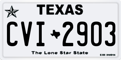 TX license plate CVI2903