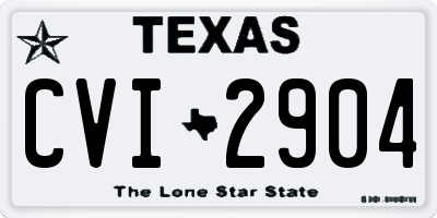 TX license plate CVI2904