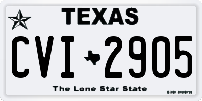 TX license plate CVI2905