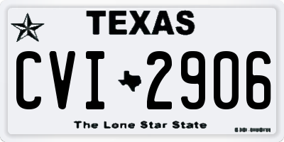 TX license plate CVI2906