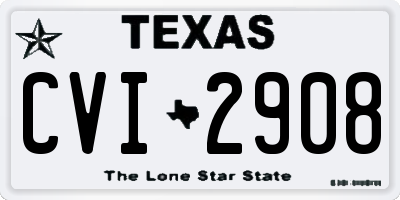 TX license plate CVI2908