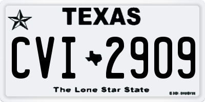 TX license plate CVI2909