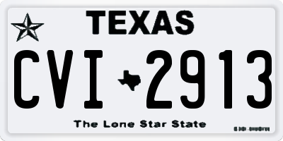 TX license plate CVI2913