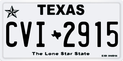 TX license plate CVI2915