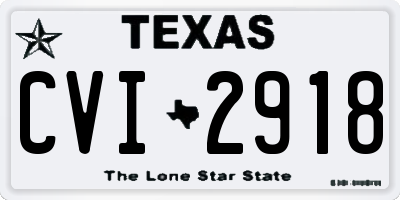 TX license plate CVI2918