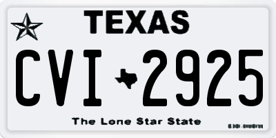 TX license plate CVI2925