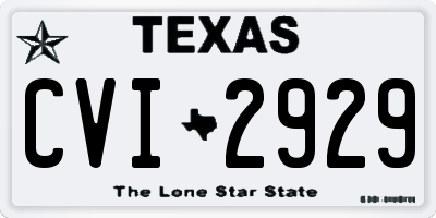 TX license plate CVI2929