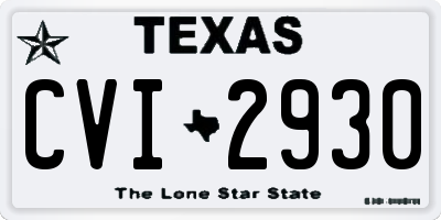 TX license plate CVI2930